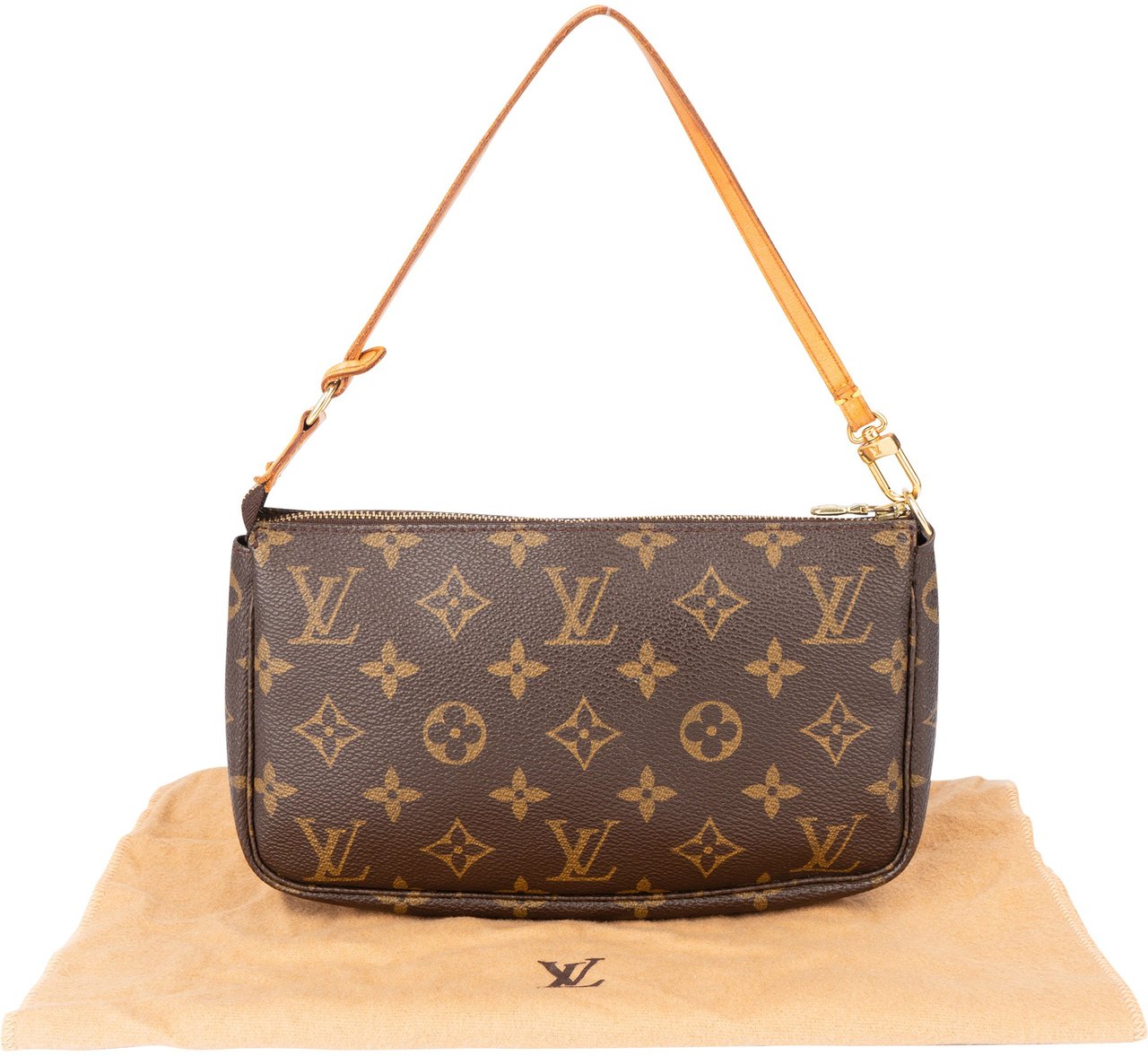 Louis Vuitton Louis Vuitton Canvas Monogram Pochette Accessoire Handbag Bruin