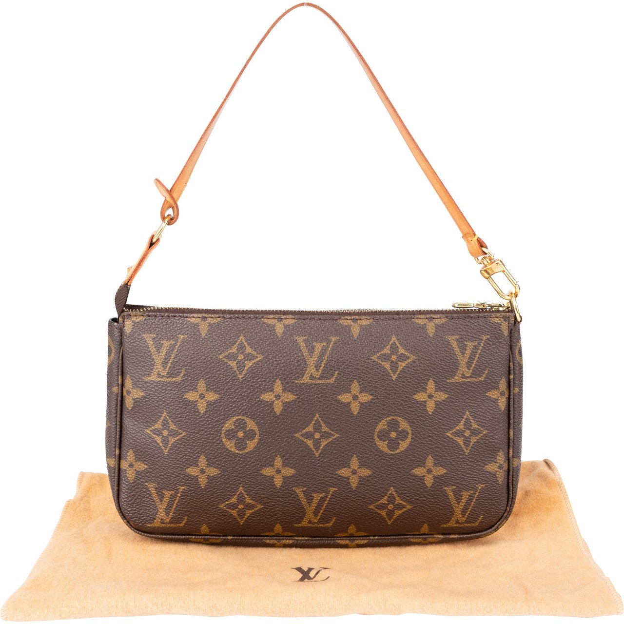 Louis Vuitton Louis Vuitton Canvas Monogram Pochette Accessoire Handbag Bruin