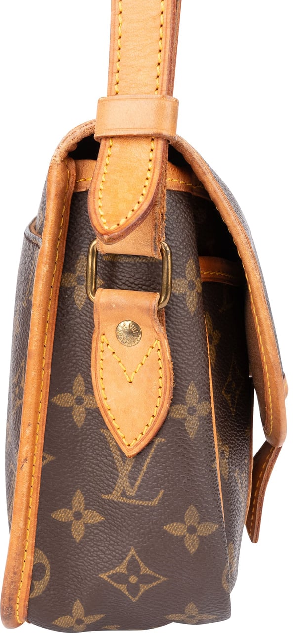 Louis Vuitton Louis Vuitton Canvas Monogram Gibeciere MM Crossbody Bag Bruin