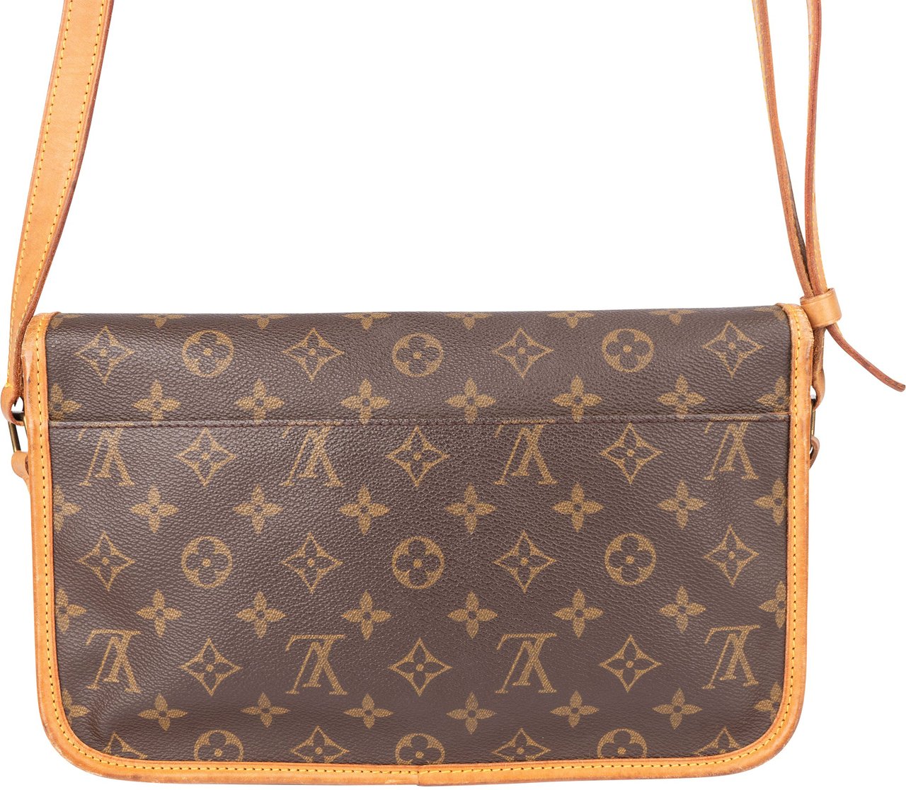Louis Vuitton Louis Vuitton Canvas Monogram Gibeciere MM Crossbody Bag Bruin