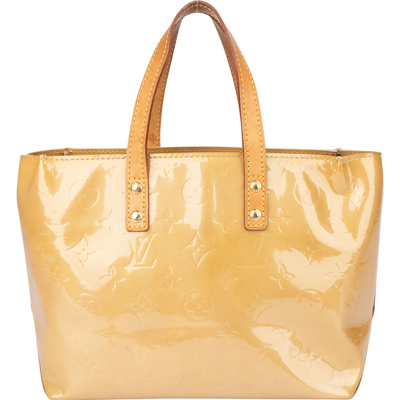 Louis Vuitton Louis Vuitton Vernis Monogram Reade PM Handbag Geel