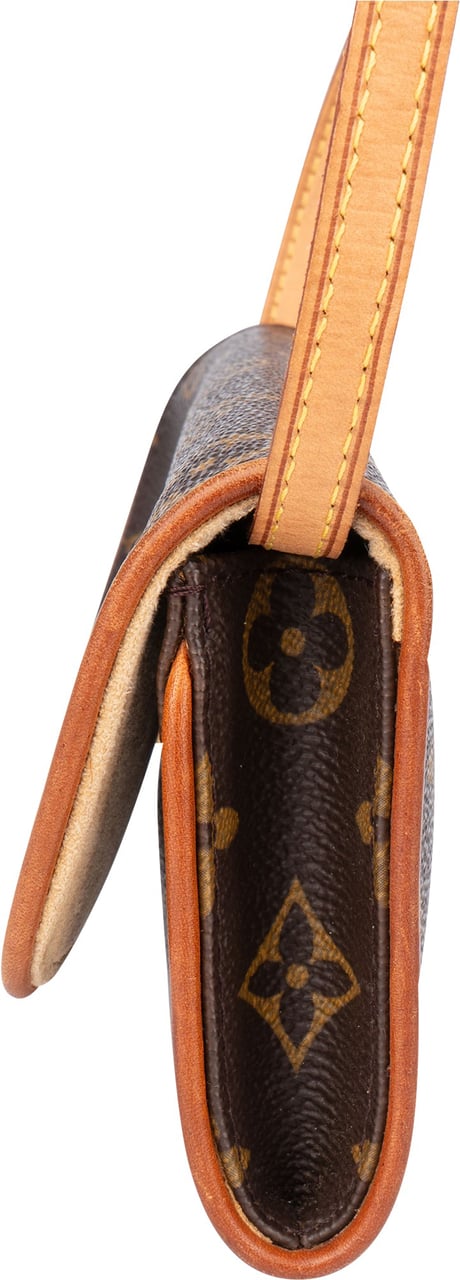 Louis Vuitton Louis Vuitton Canvas Monogram Pochette Twin PM Crossbody Bag Bruin
