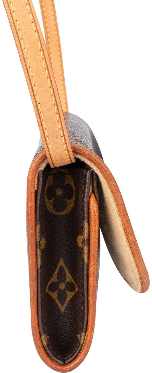 Louis Vuitton Louis Vuitton Canvas Monogram Pochette Twin PM Crossbody Bag Bruin