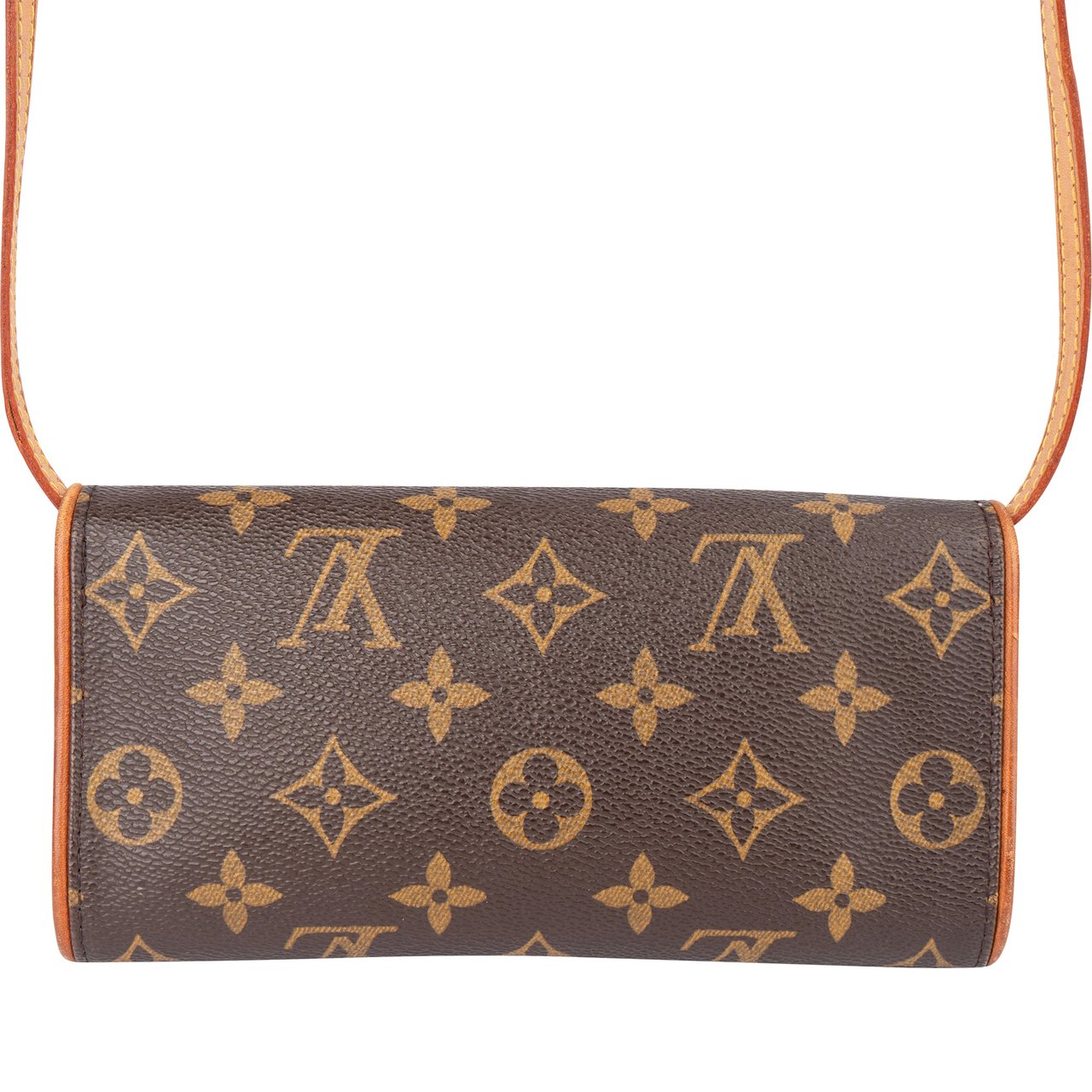 Louis Vuitton Louis Vuitton Canvas Monogram Pochette Twin PM Crossbody Bag Bruin