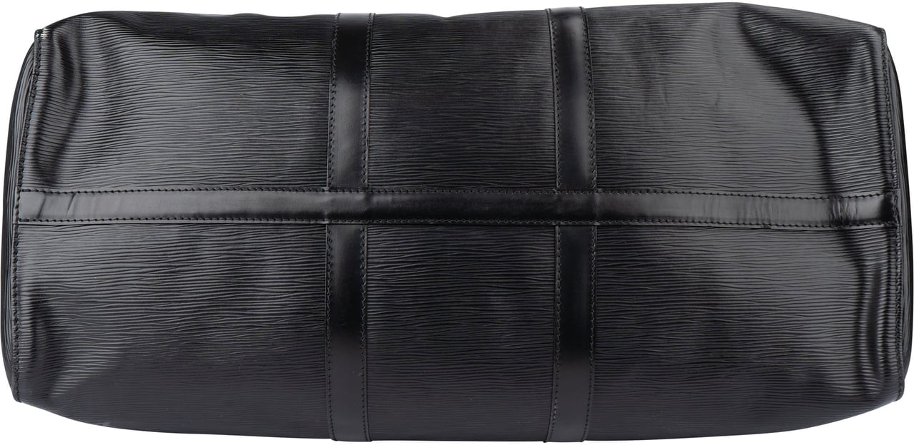 Louis Vuitton Louis Vuitton Noir Epi Leather Keepall 50 Zwart