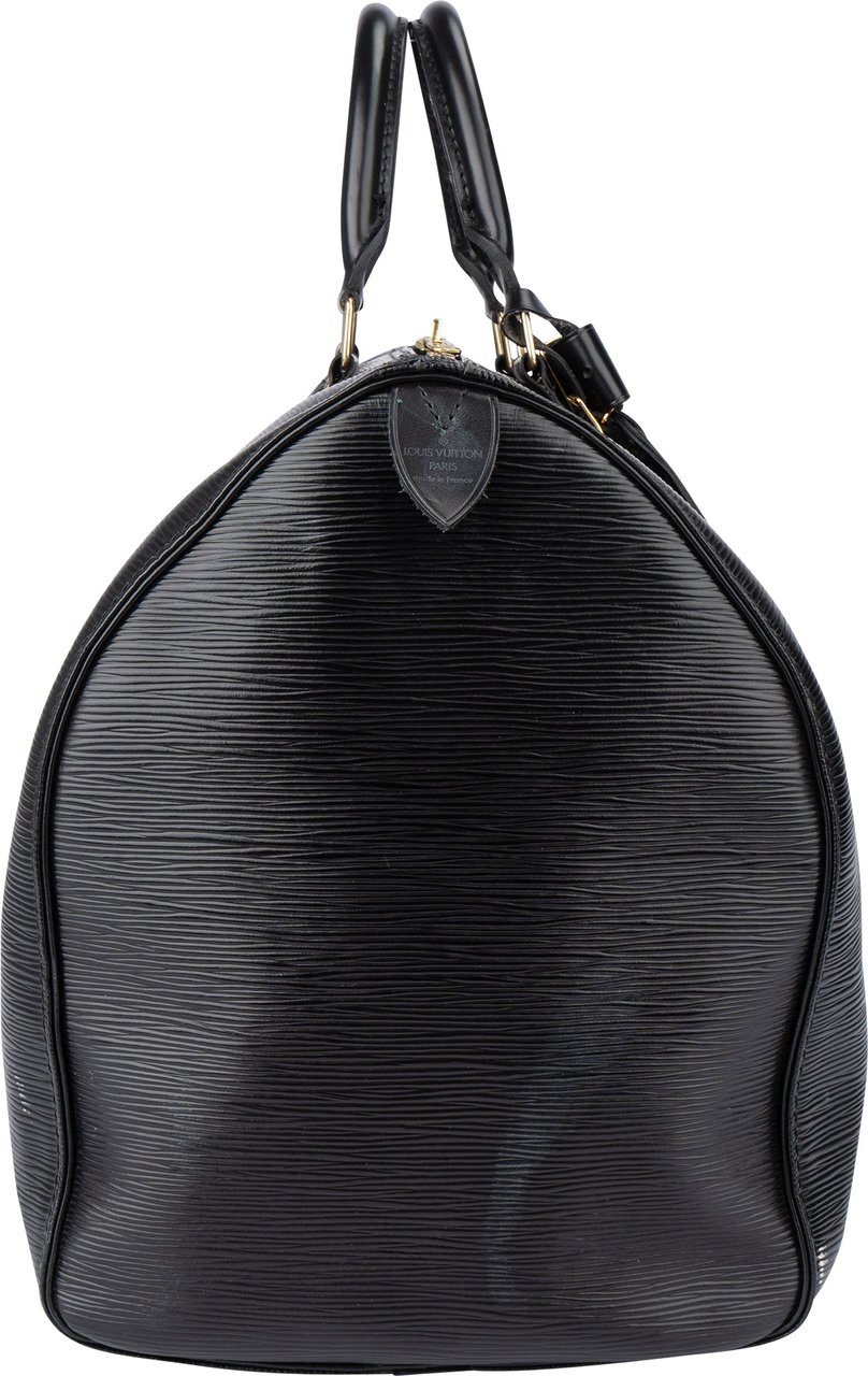 Louis Vuitton Louis Vuitton Noir Epi Leather Keepall 50 Zwart