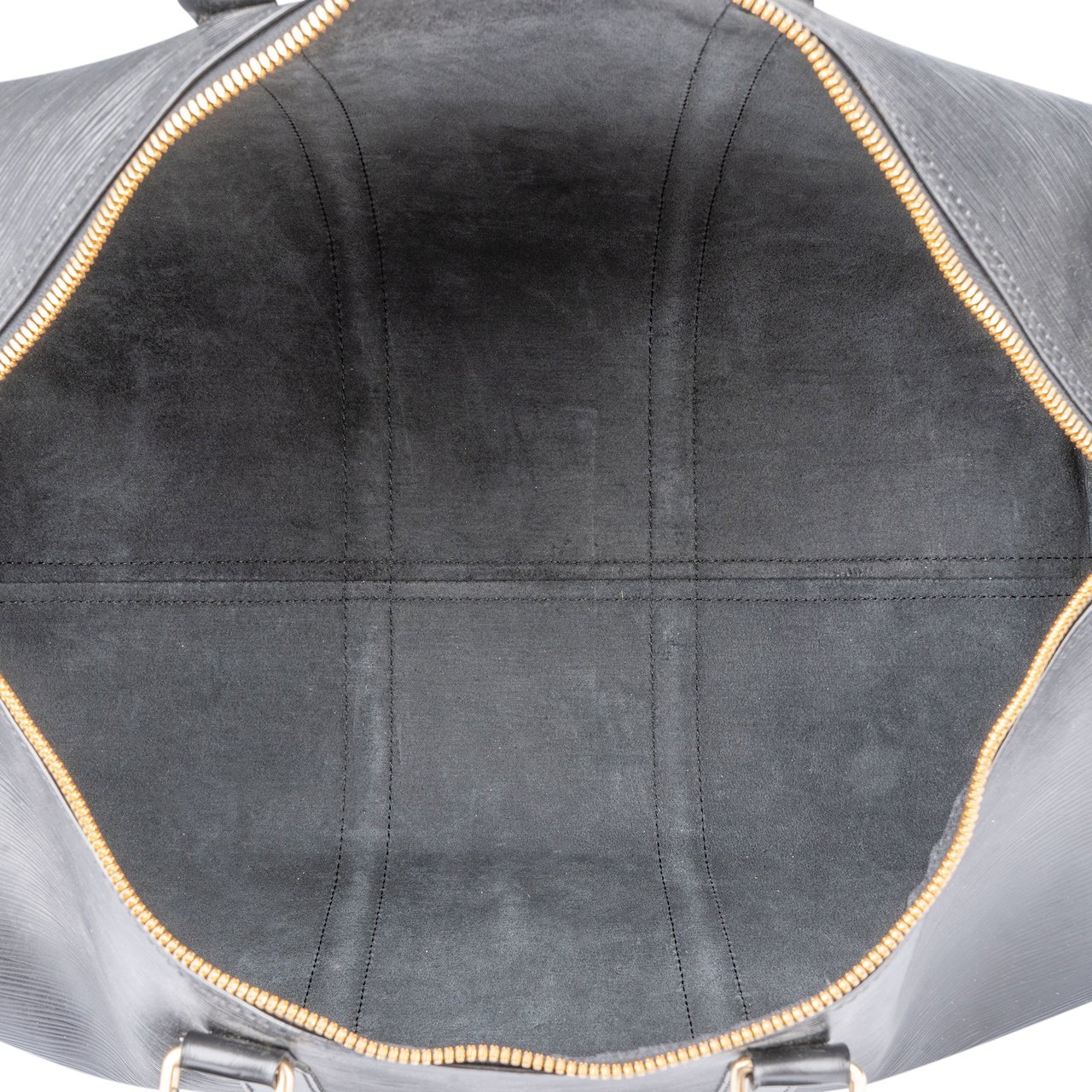 Louis Vuitton Louis Vuitton Noir Epi Leather Keepall 50 Zwart