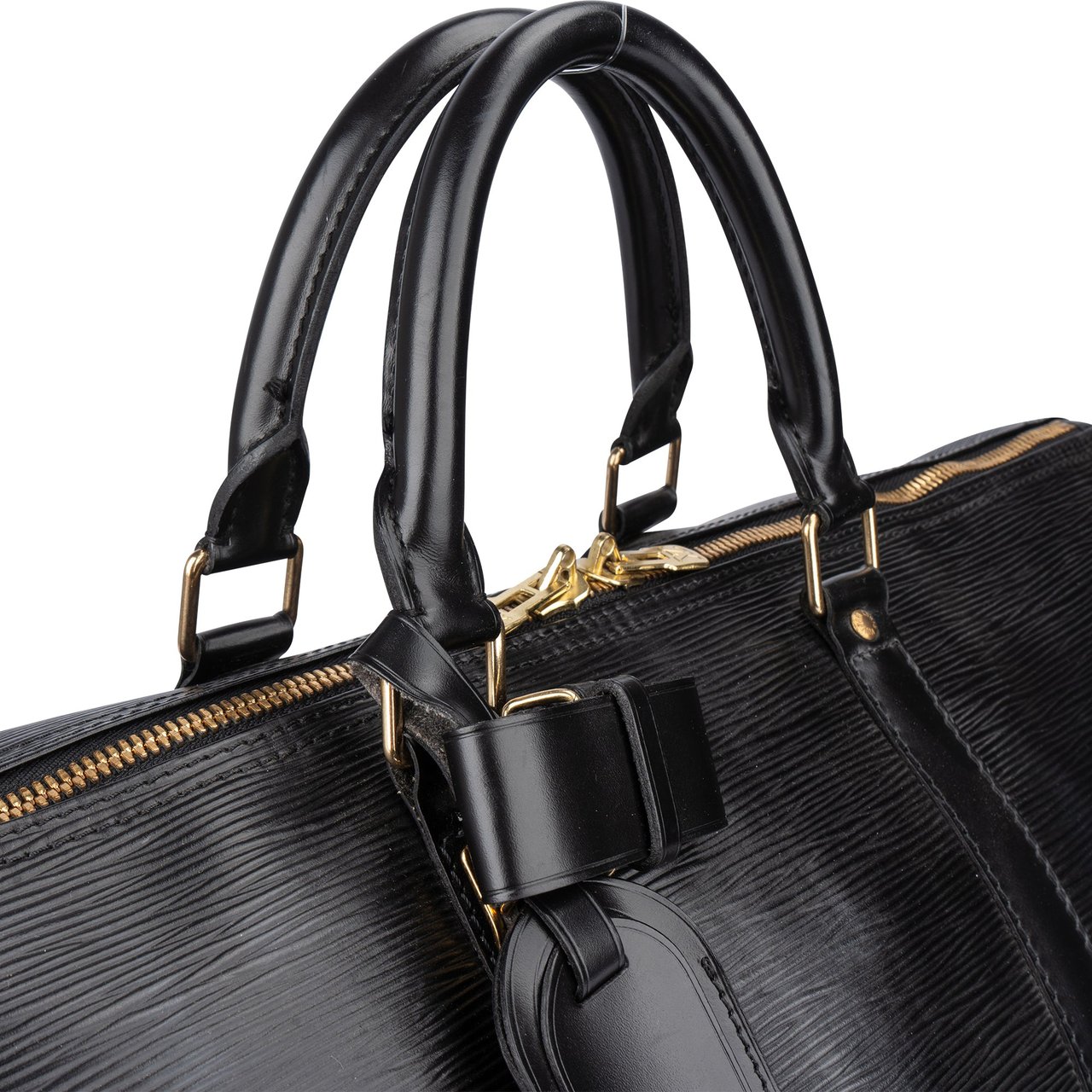 Louis Vuitton Louis Vuitton Noir Epi Leather Keepall 50 Zwart