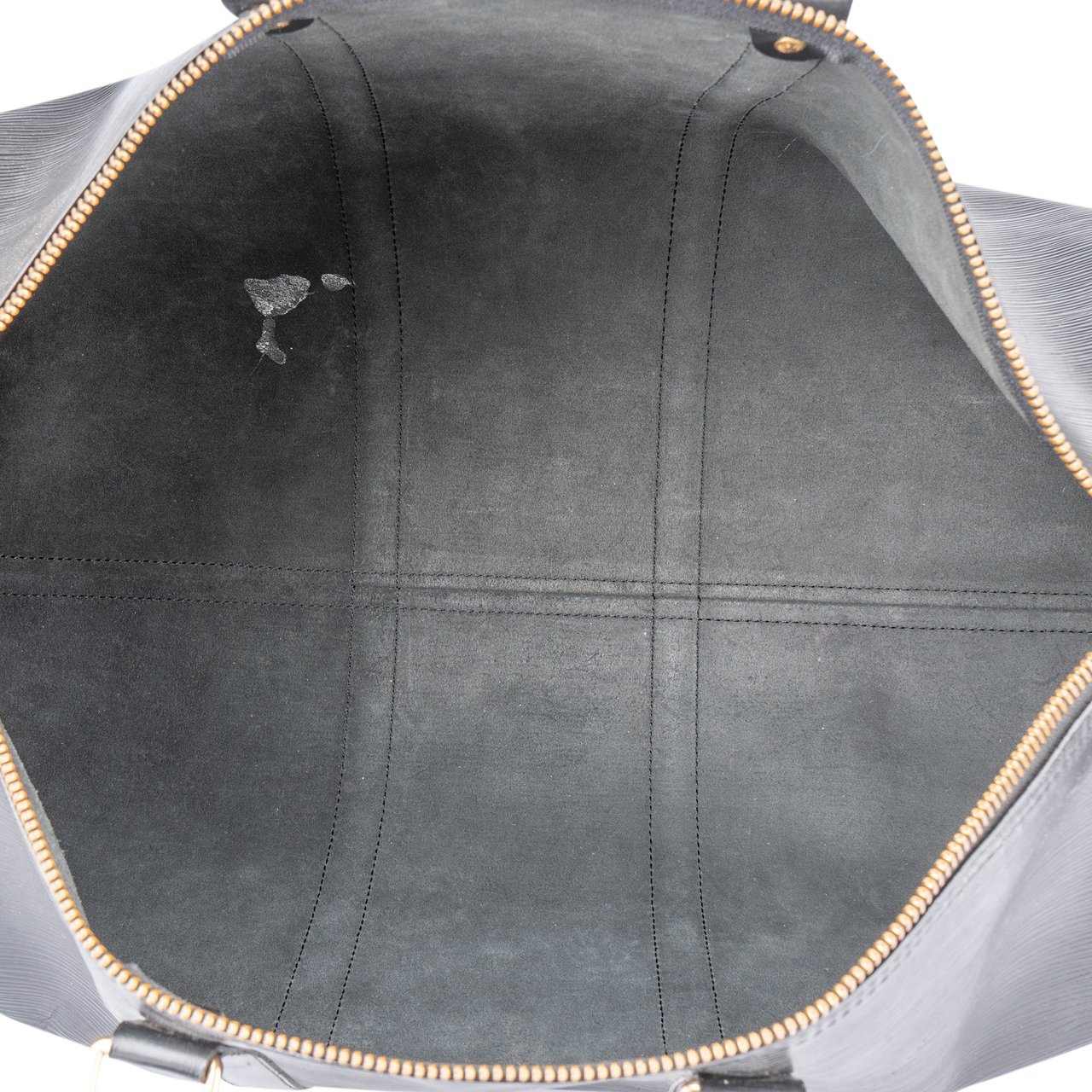 Louis Vuitton Louis Vuitton Noir Epi Leather Keepall 50 Zwart