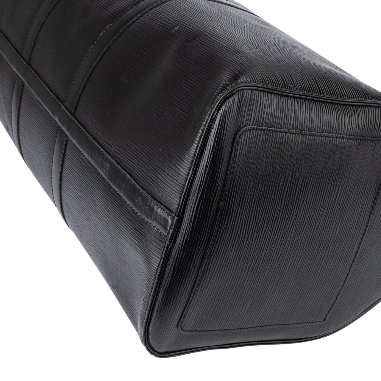 Louis Vuitton Louis Vuitton Noir Epi Leather Keepall 50 Zwart