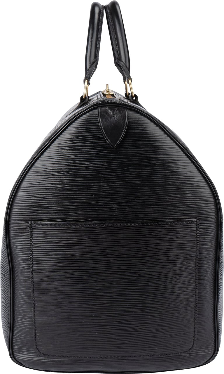 Louis Vuitton Louis Vuitton Noir Epi Leather Keepall 50 Zwart