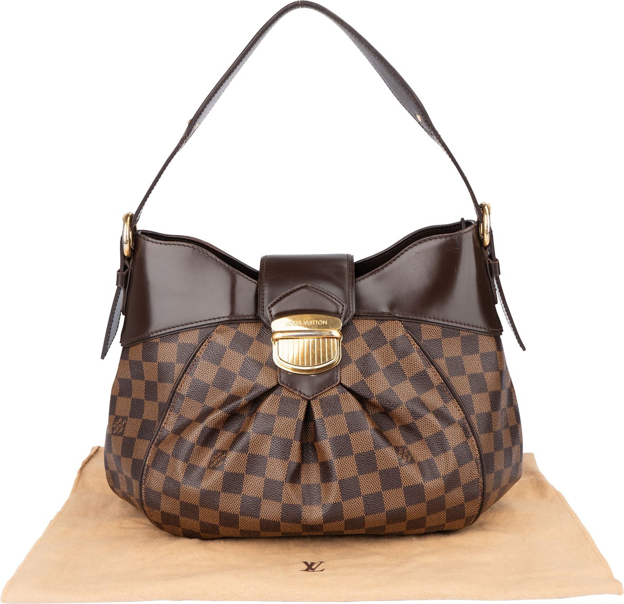 Louis Vuitton Louis Vuitton Damier Ebene Monogram Sistina MM Shoulder Bag Bruin