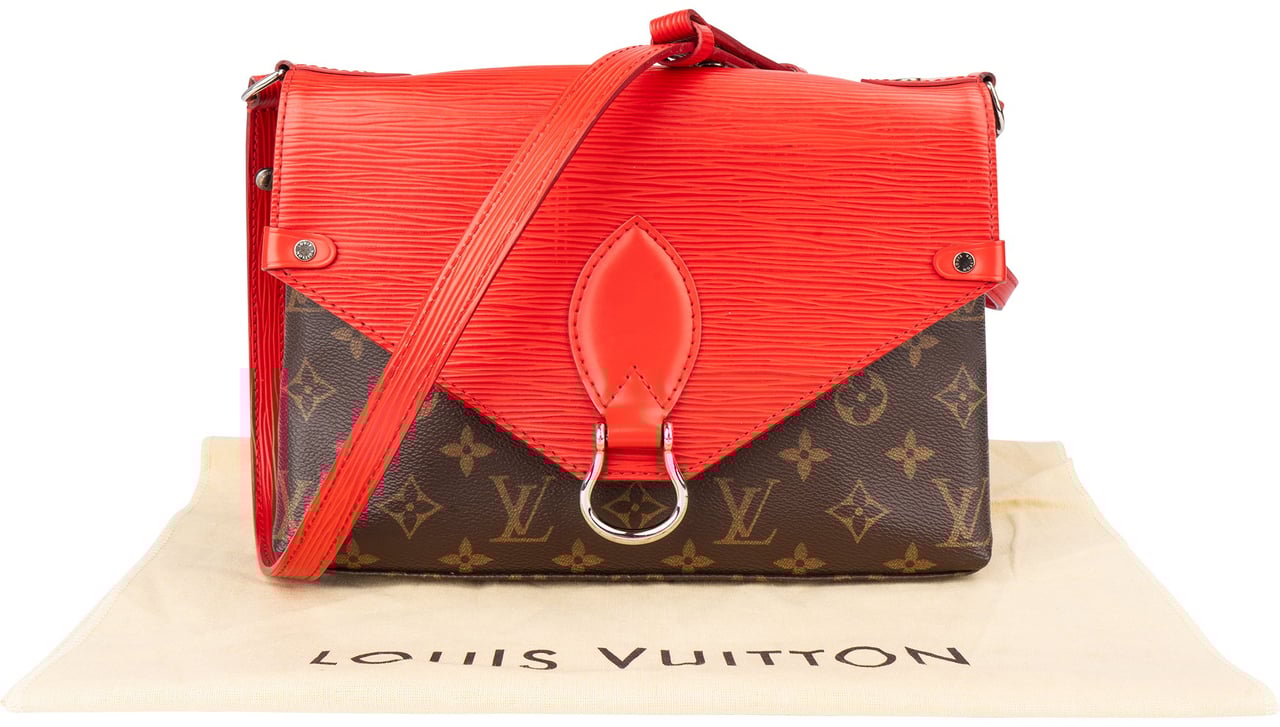Louis Vuitton Louis Vuitton Canvas Epi Saint Michel PM Crossbody Bag Bruin