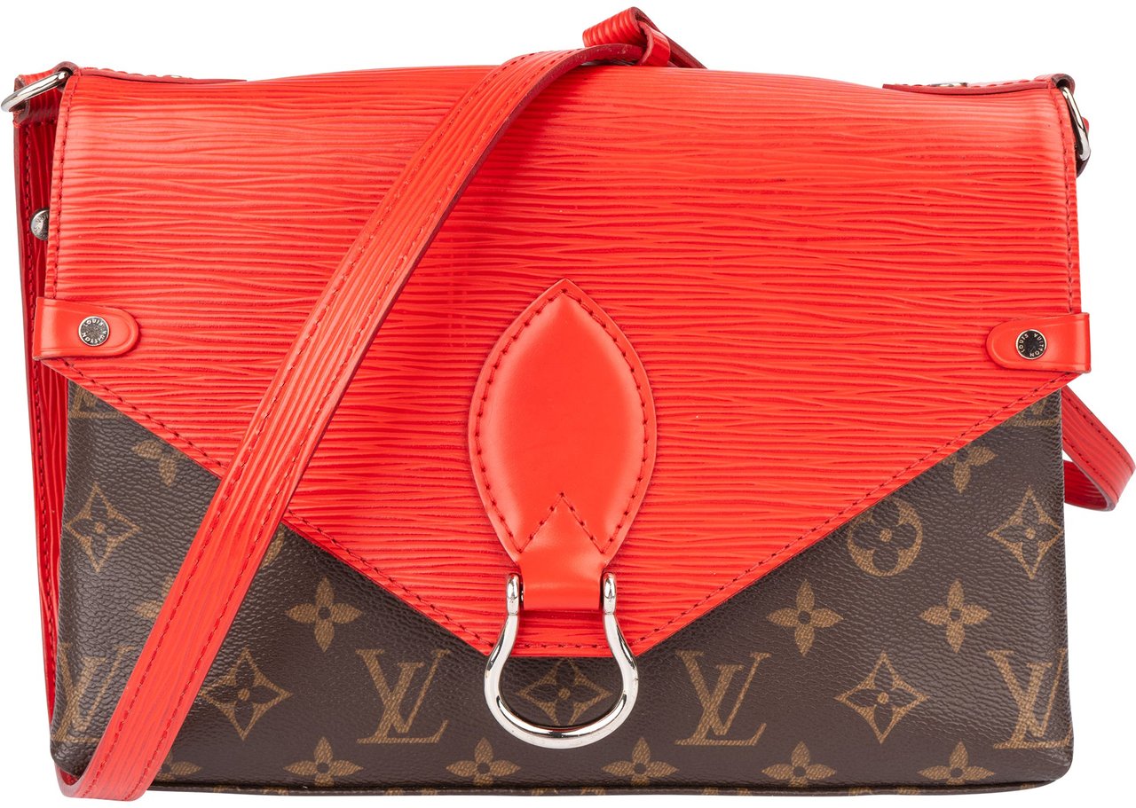 Louis Vuitton Louis Vuitton Canvas Epi Saint Michel PM Crossbody Bag Bruin
