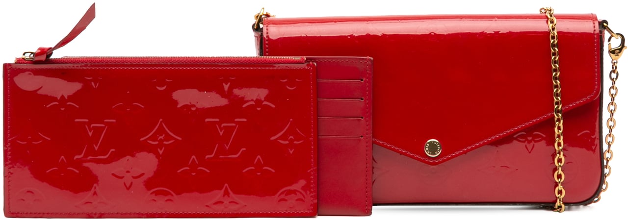Louis Vuitton Monogram Vernis Pochette Felicie Rood