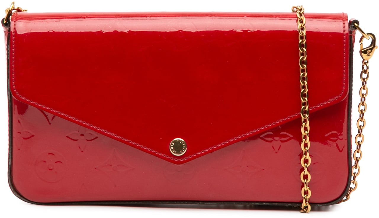 Louis Vuitton Monogram Vernis Pochette Felicie Rood