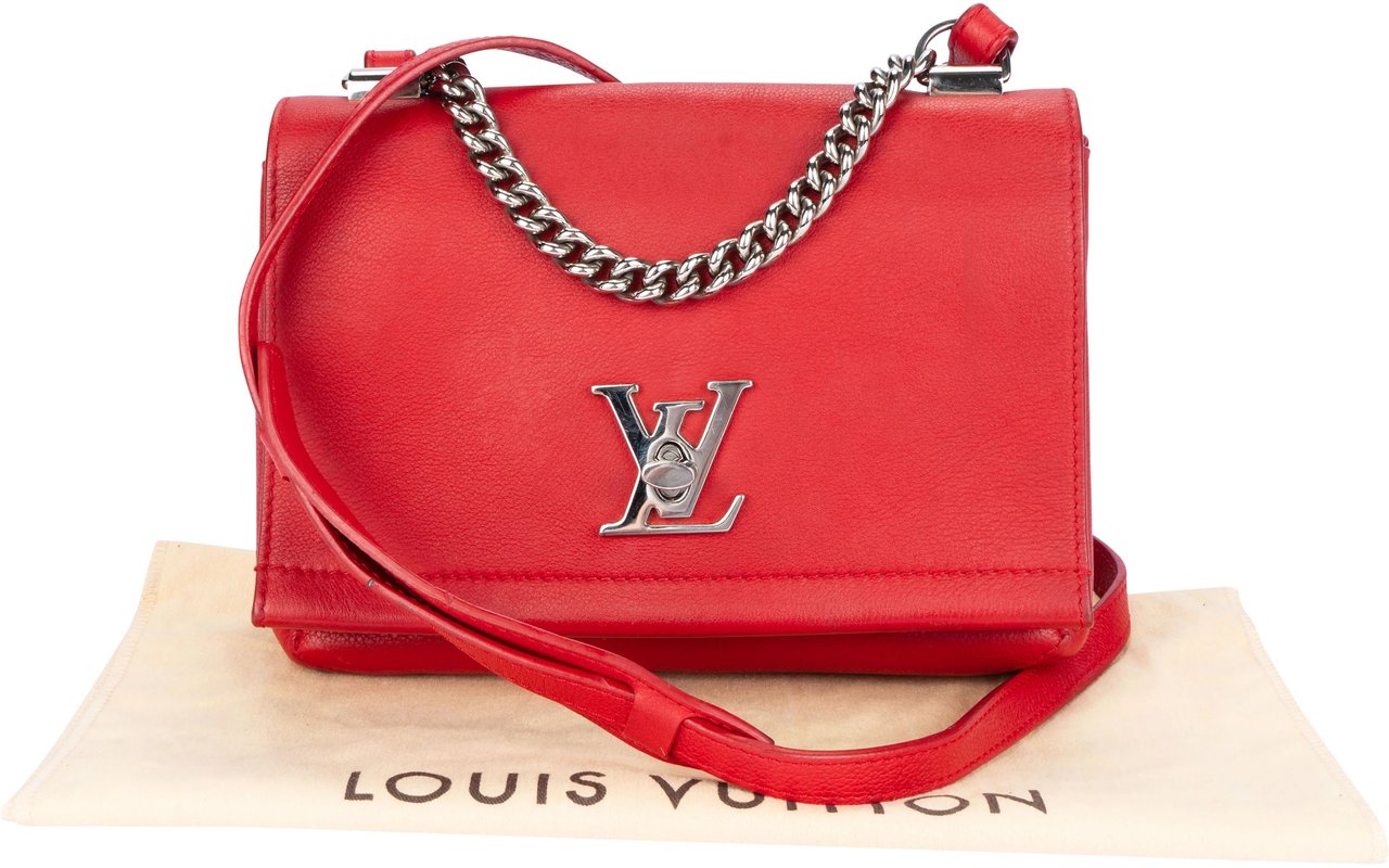 Louis Vuitton Lockme BB Red Leather Crossbody Bag Divers