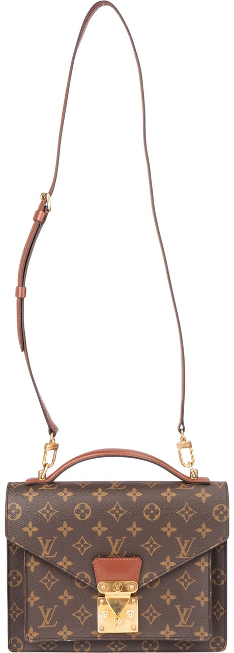 Louis Vuitton Louis Vuitton Canvas Monogram Monceau Handbag Bruin