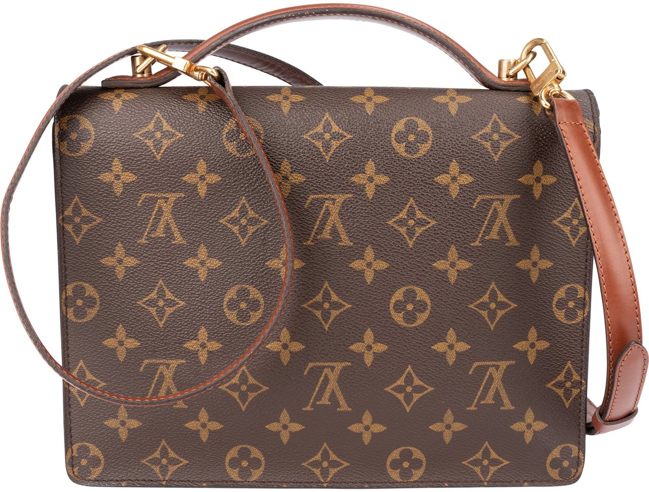 Louis Vuitton Louis Vuitton Canvas Monogram Monceau Handbag Bruin