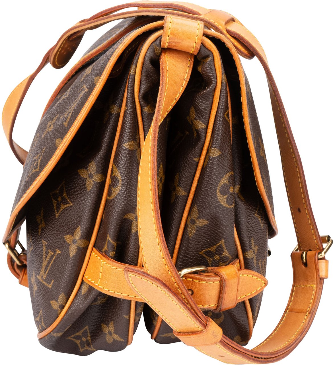 Louis Vuitton Louis Vuitton Canvas Monogram Saumur 30 Crossbody Bag Bruin