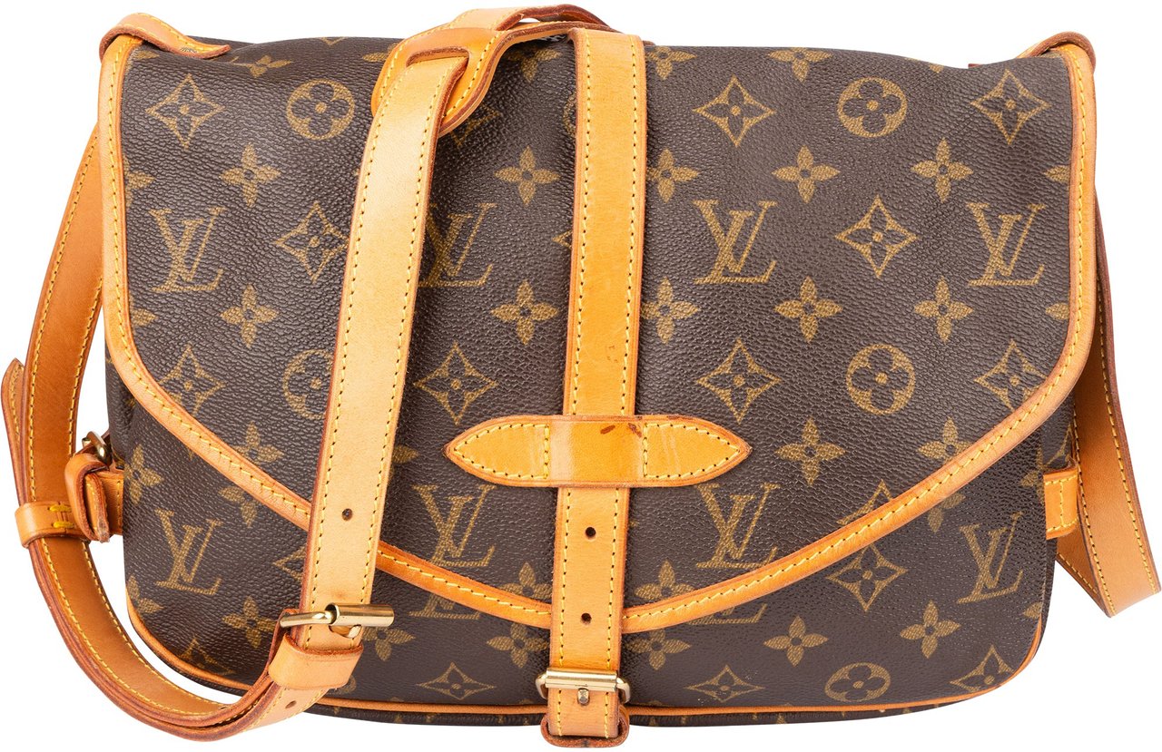 Louis Vuitton Louis Vuitton Canvas Monogram Saumur 30 Crossbody Bag Bruin