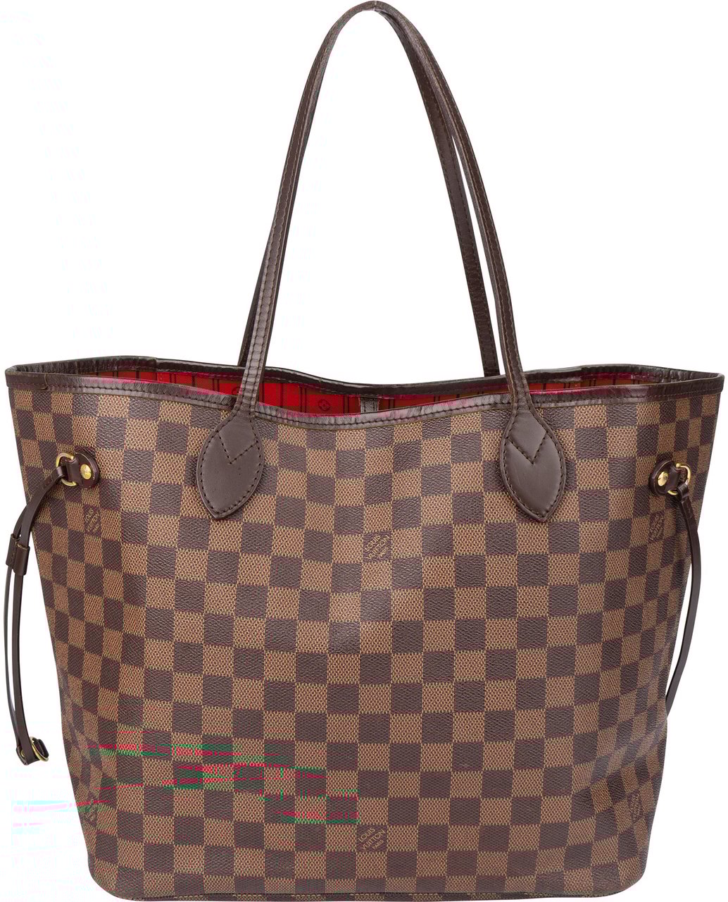 Louis Vuitton Louis Vuitton Damier Ebene Monogram Neverfull MM Shopper Handbag Bruin
