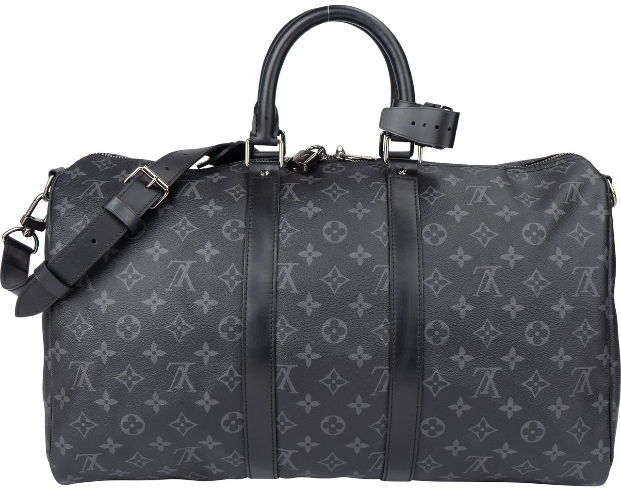 Louis Vuitton Louis Vuitton Canvas Eclipse Monogram Keepall 45 Bandouliere Zwart