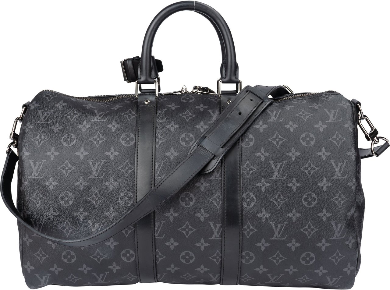 Louis Vuitton Louis Vuitton Canvas Eclipse Monogram Keepall 45 Bandouliere Zwart