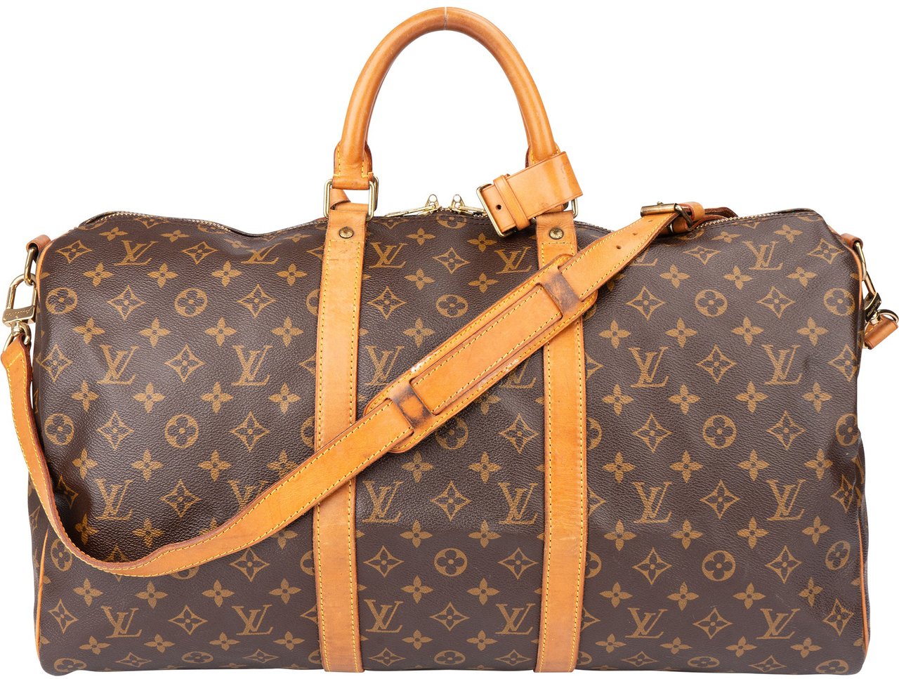 Louis Vuitton Louis Vuitton Canvas Monogram Keepall 50 Bandouliere Bruin