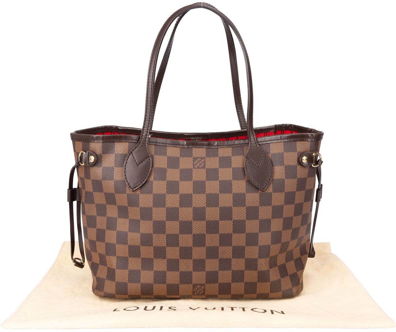 Louis Vuitton Louis Vuitton Damier Ebene Monogram Neverfull PM Handbag Bruin