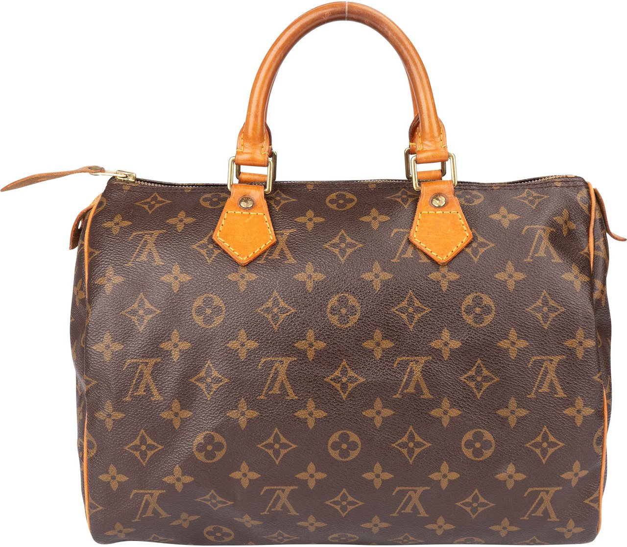 Louis Vuitton Louis Vuitton Canvas Monogram Speedy 30 Handbag Bruin