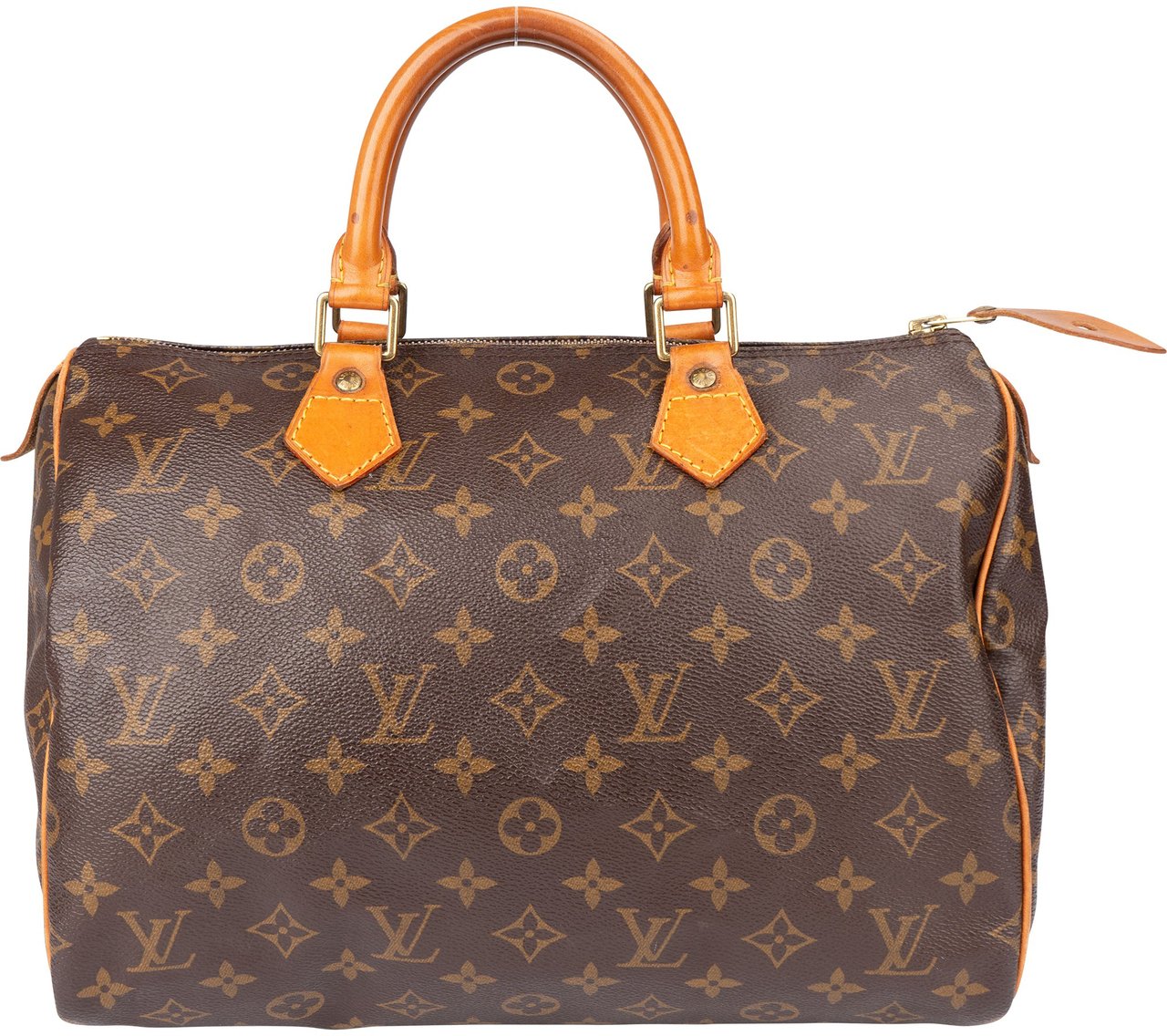 Louis Vuitton Louis Vuitton Canvas Monogram Speedy 30 Handbag Bruin