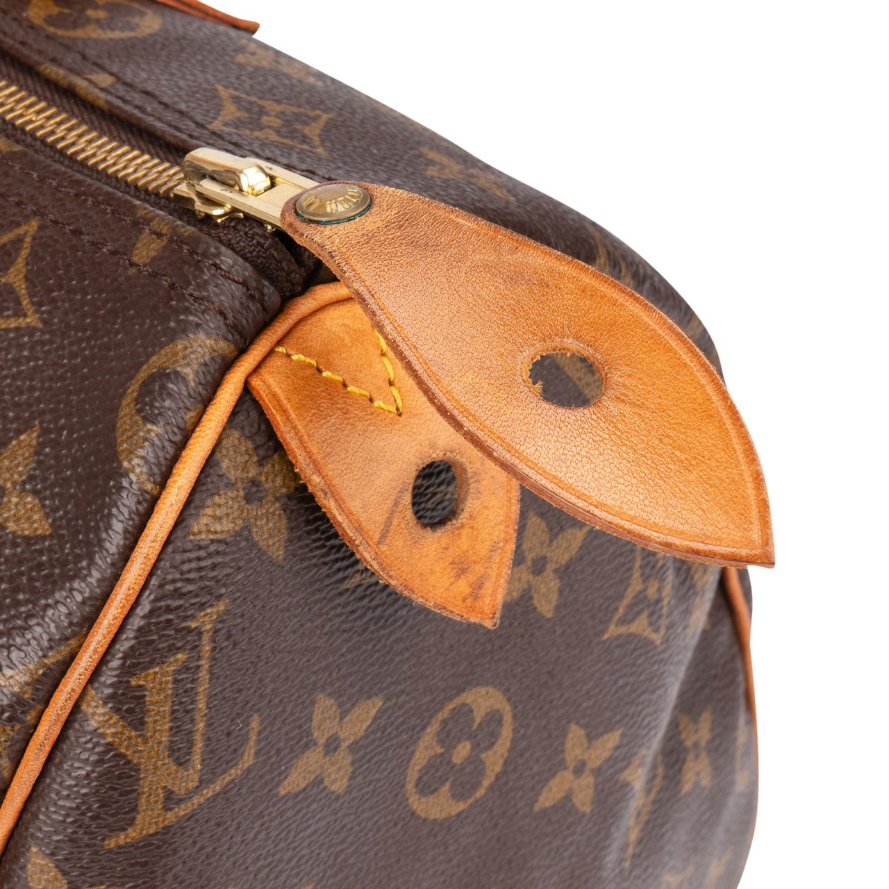 Louis Vuitton Louis Vuitton Canvas Monogram Speedy 30 Handbag Bruin