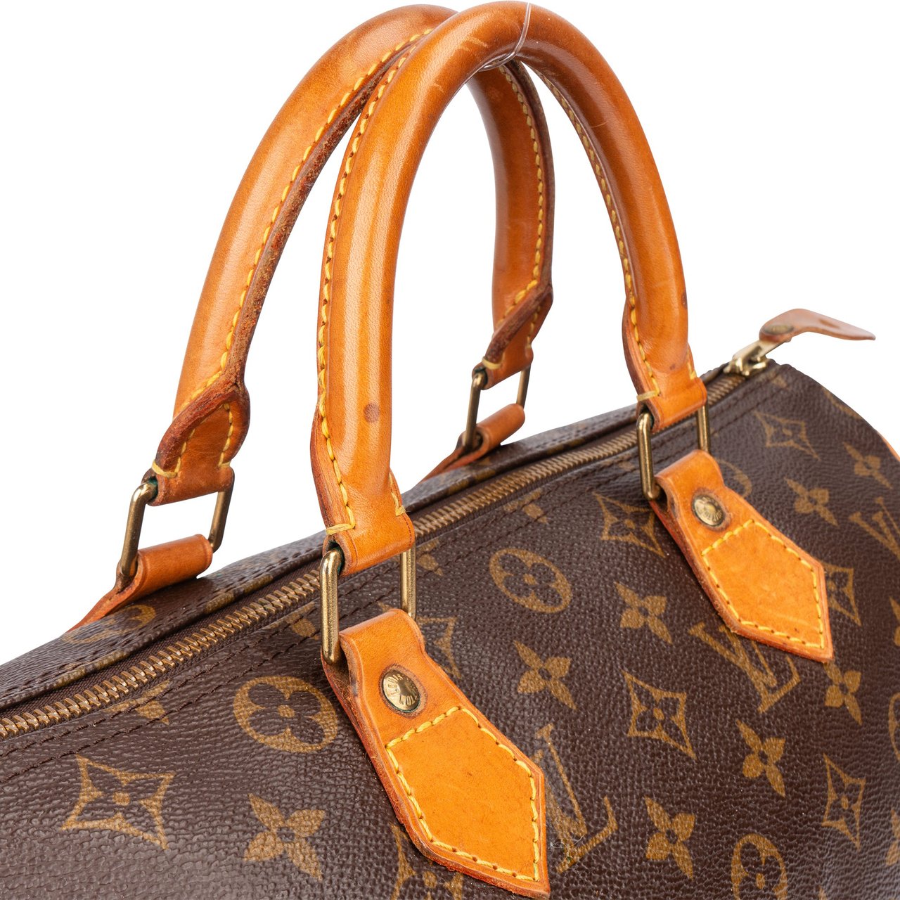 Louis Vuitton Louis Vuitton Canvas Monogram Speedy 30 Handbag Bruin