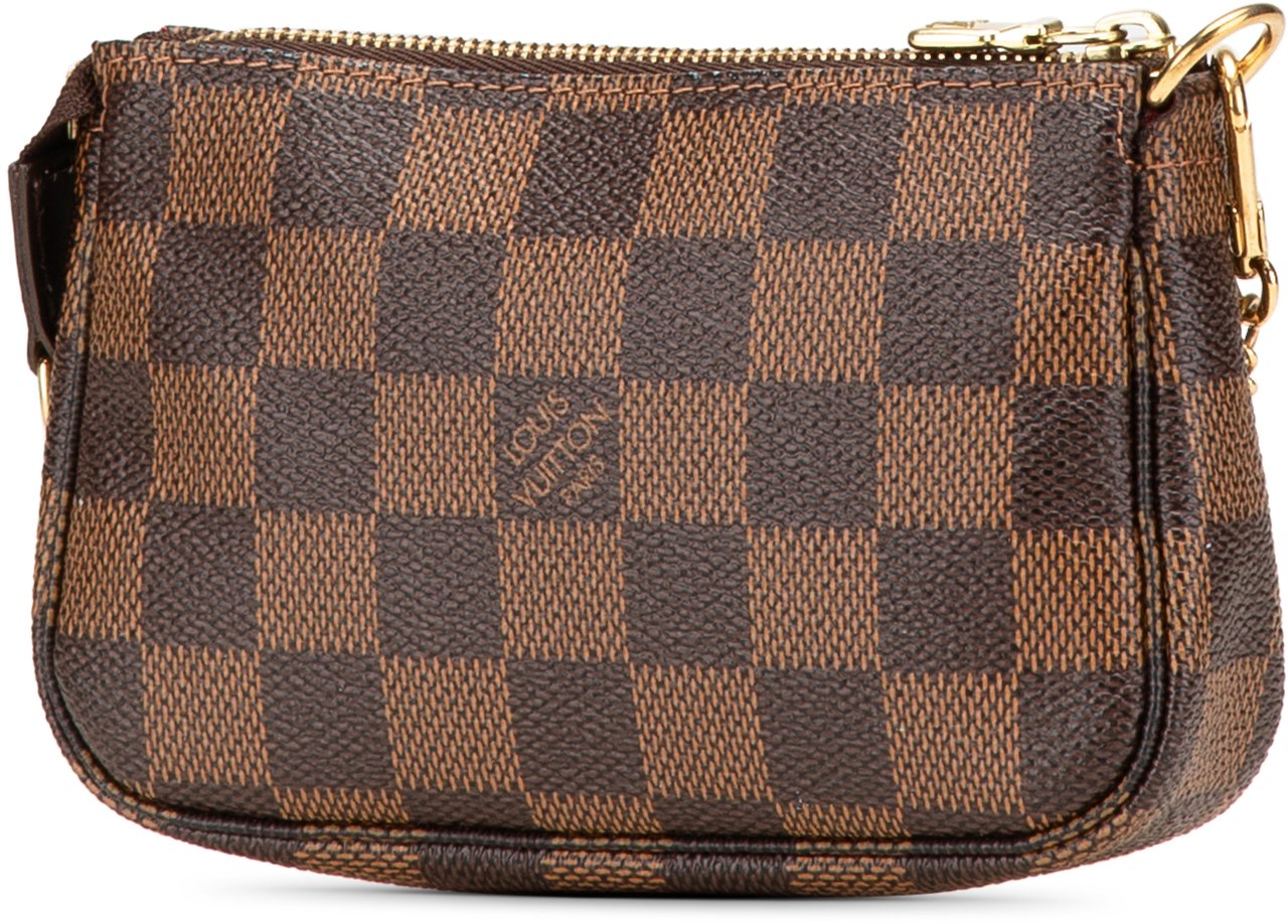 Louis Vuitton Damier Ebene Trunks and Bags Mini Pochette Accessoires Bruin