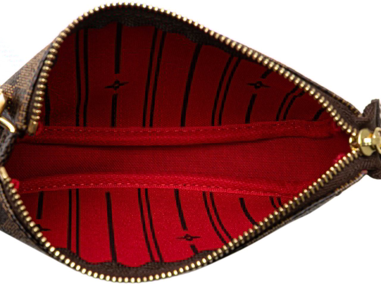 Louis Vuitton Damier Ebene Trunks and Bags Mini Pochette Accessoires Bruin