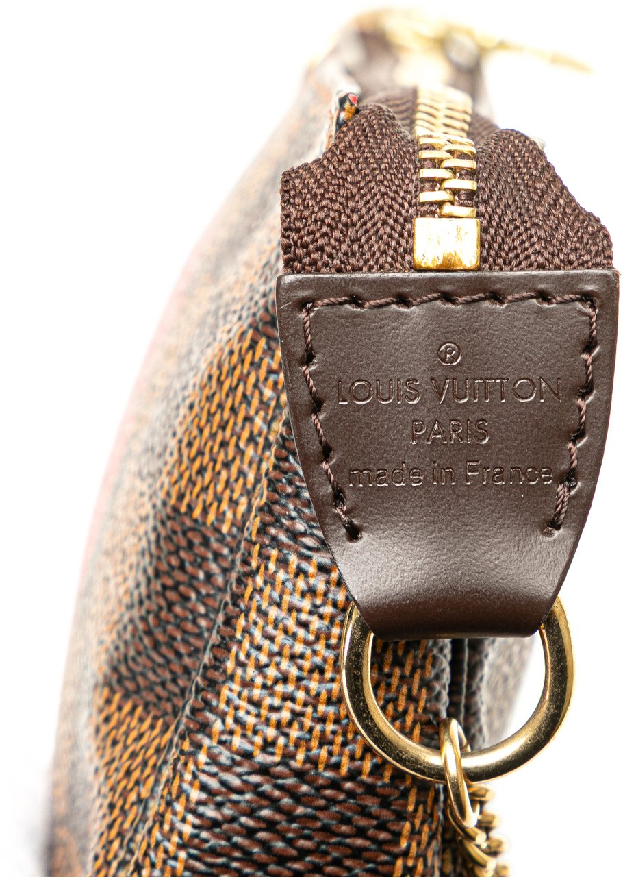 Louis Vuitton Damier Ebene Trunks and Bags Mini Pochette Accessoires Bruin