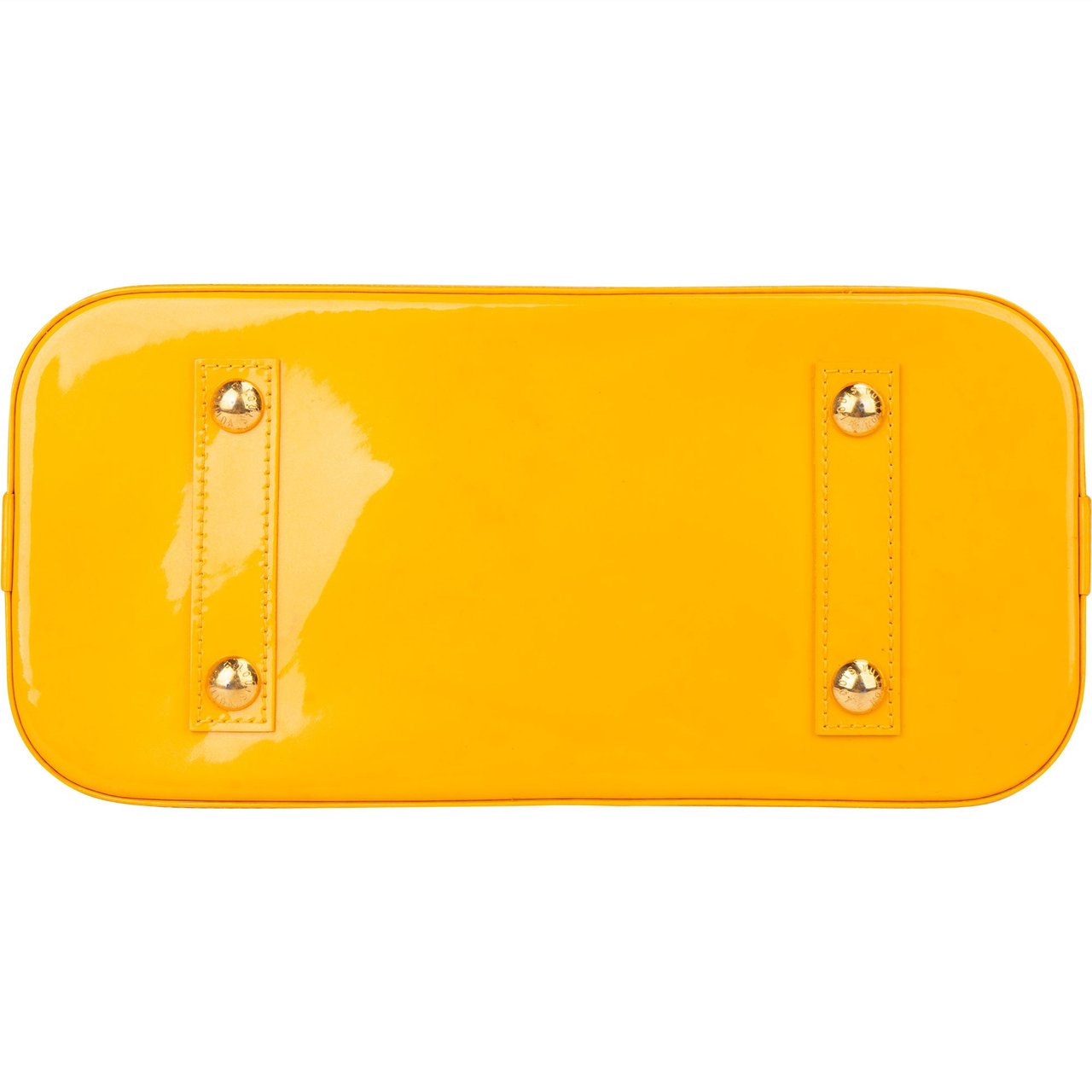 Louis Vuitton Louis Vuitton Yellow Vernis Monogram Alma PM Handbag Geel