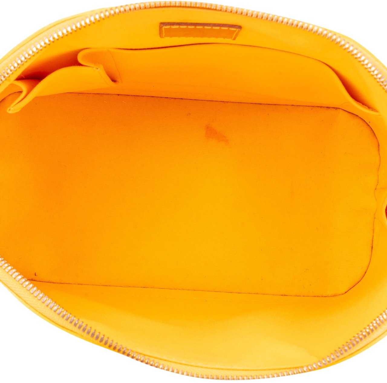 Louis Vuitton Louis Vuitton Yellow Vernis Monogram Alma PM Handbag Geel