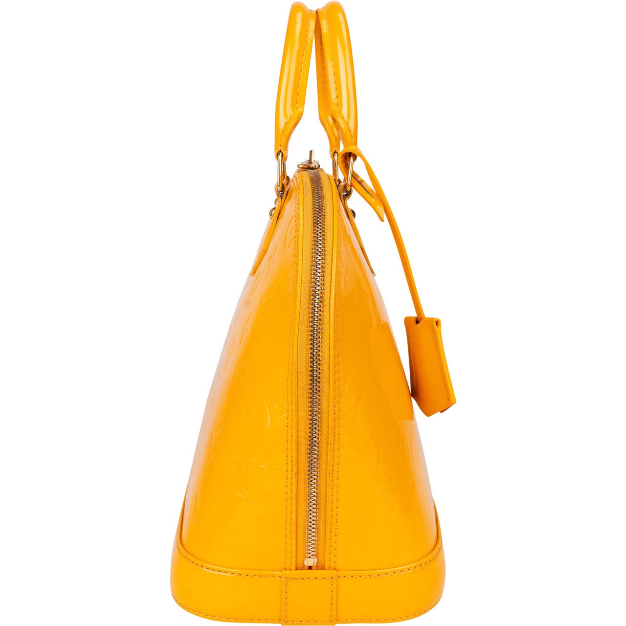 Louis Vuitton Louis Vuitton Yellow Vernis Monogram Alma PM Handbag Geel