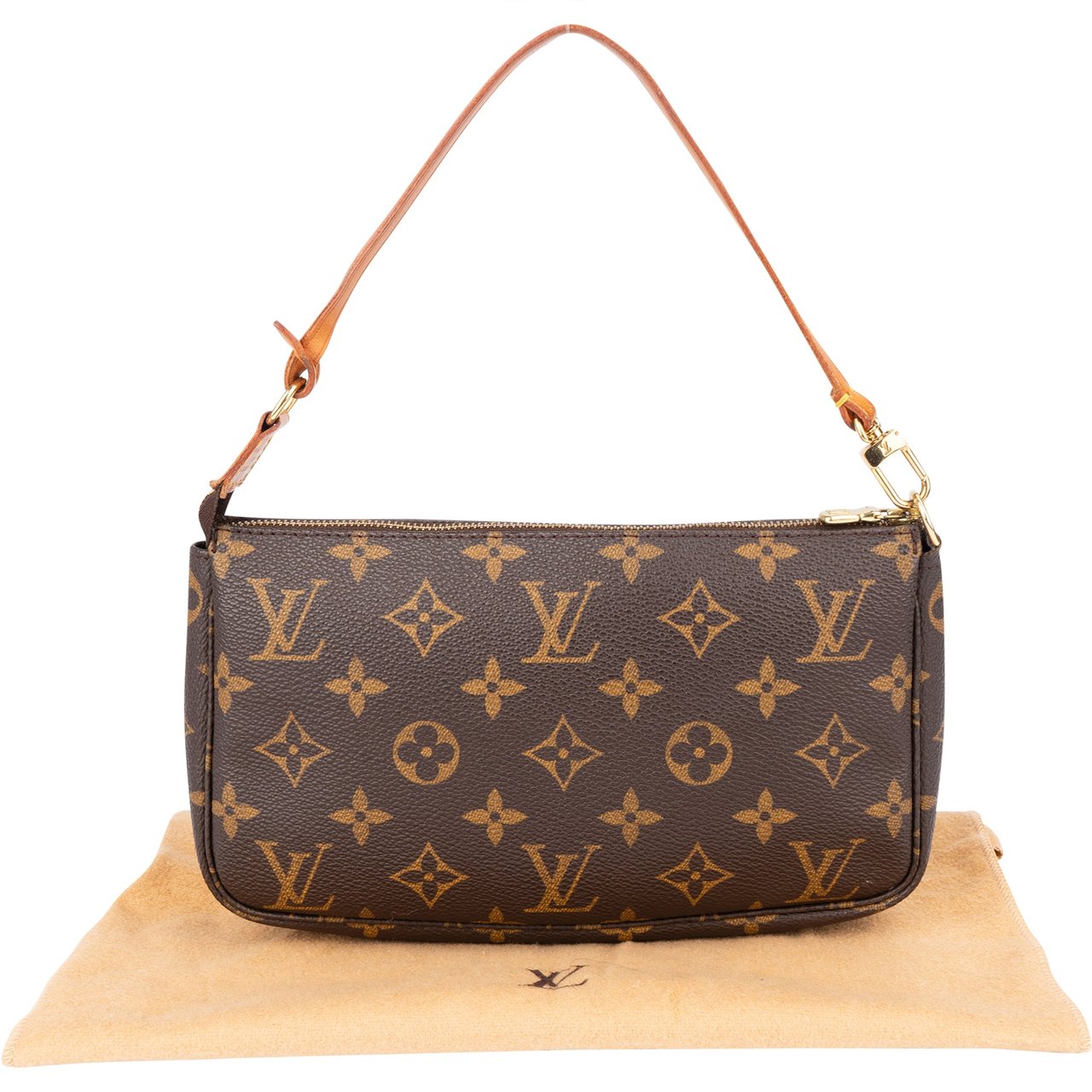 Louis Vuitton Louis Vuitton Canvas Monogram Pochette Accessoire Handbag Bruin