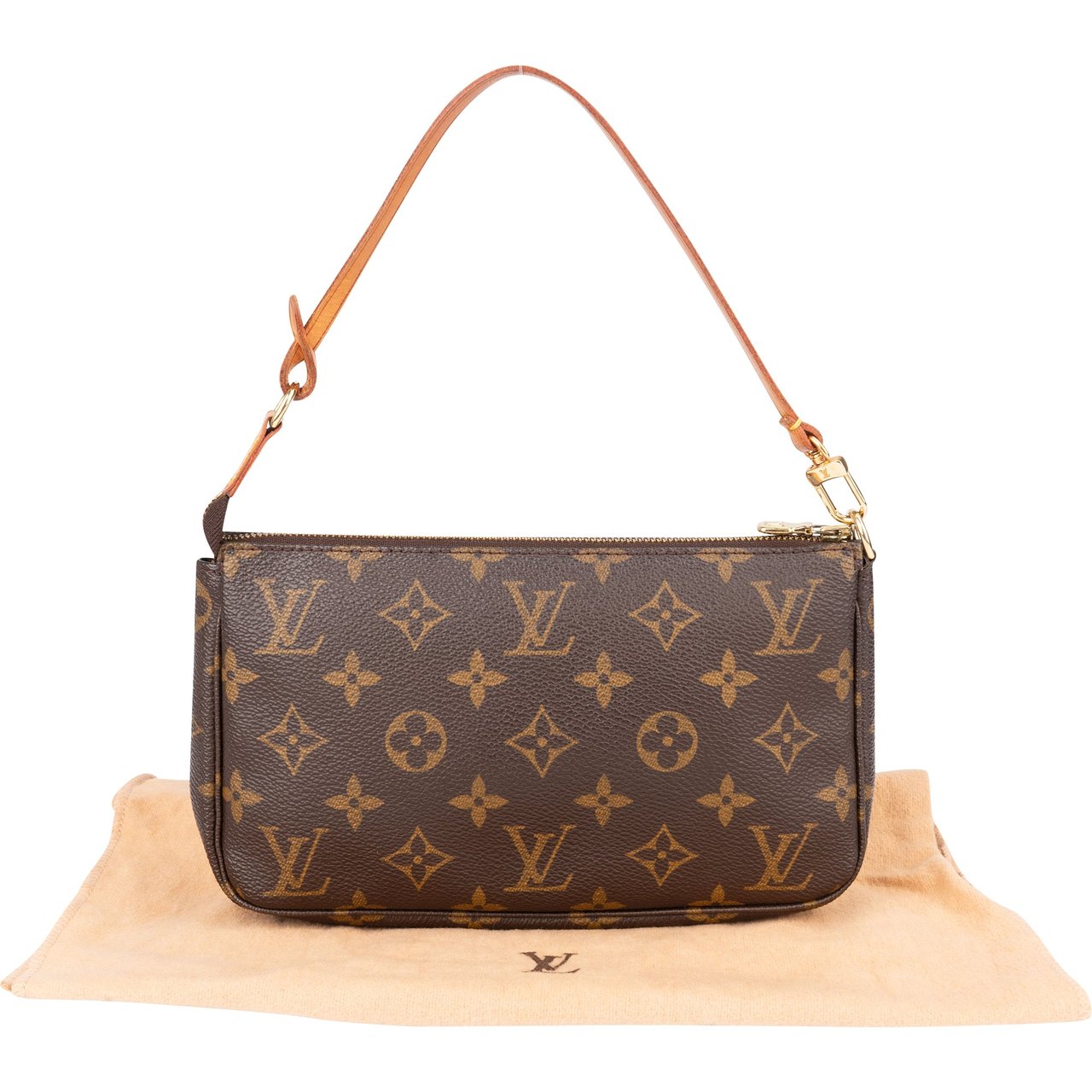 Louis Vuitton Louis Vuitton Canvas Monogram Pochette Accessoire Handbag Bruin