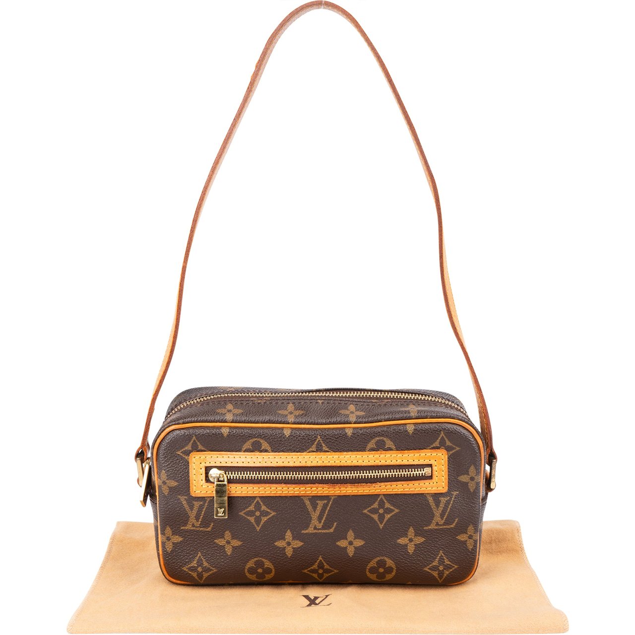 Louis Vuitton Louis Vuitton Canvas Monogram Pochette Cite Shoulder Bag Bruin