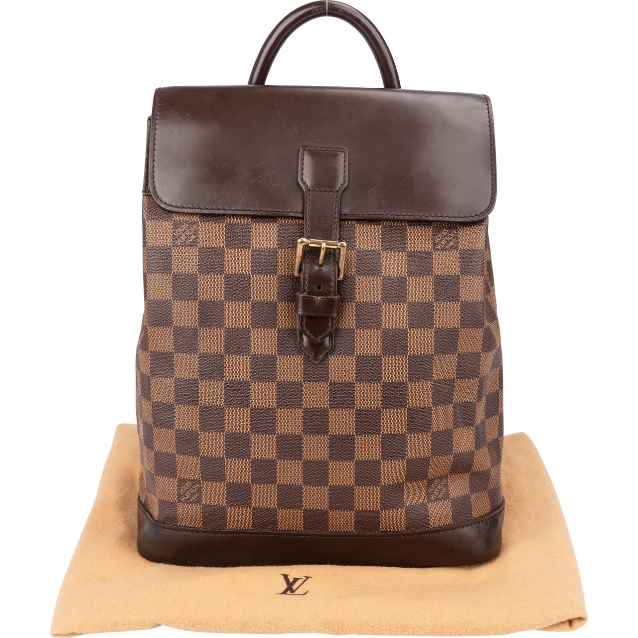 Louis Vuitton Louis Vuitton Damier Ebene Monogram Soho Backpack Bruin