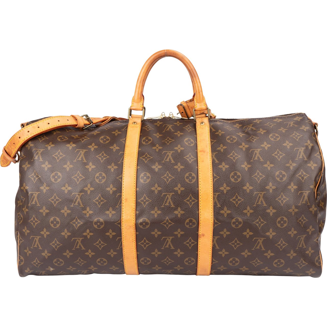 Louis Vuitton Louis Vuitton Canvas Monogram Keepall 55 Bandouliere Bruin
