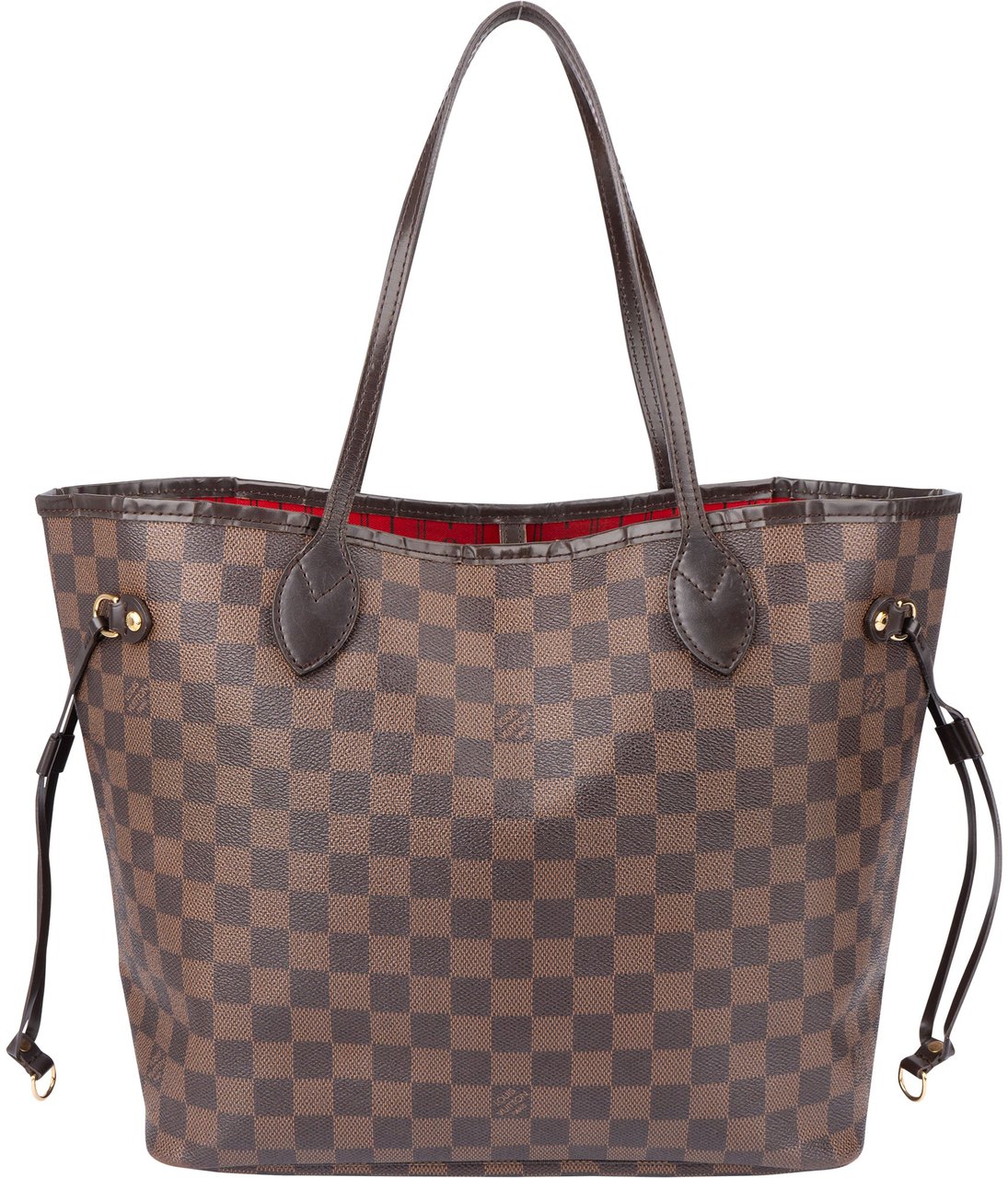 Louis Vuitton Louis Vuitton Damier Ebene Monogram Neverfull MM Shopper Handbag Bruin