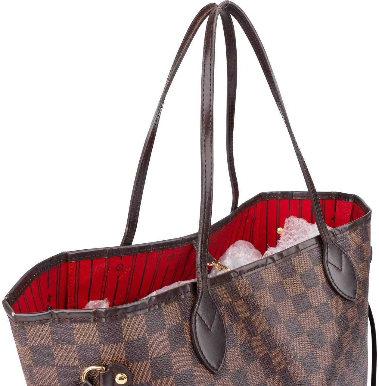 Louis Vuitton Louis Vuitton Damier Ebene Monogram Neverfull MM Shopper Handbag Bruin