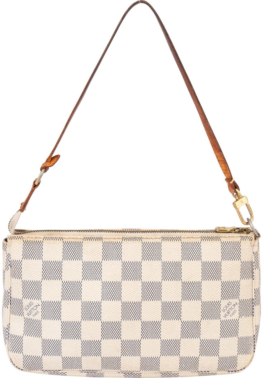 Louis Vuitton Louis Vuitton Damier Azur Monogram Pochette Acessoire Handbag Wit