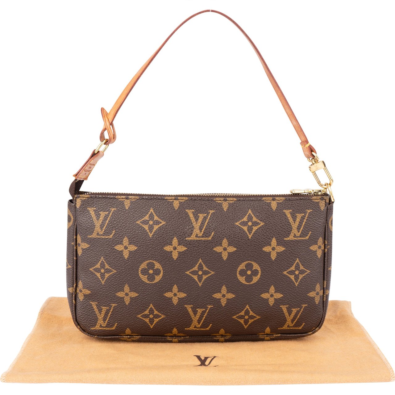 Louis Vuitton Louis Vuitton Canvas Monogram Pochette Accessoire Handbag Bruin