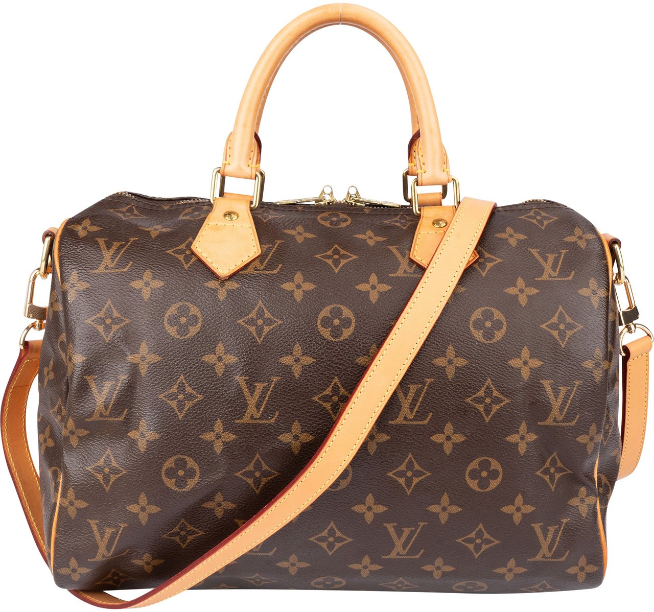 Louis Vuitton Louis Vuitton Canvas Monogram Speedy 30 Bandouliere Bruin